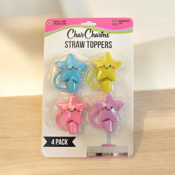 Char Charms Other - Char Charms- Straw Toppers- 4 Pack